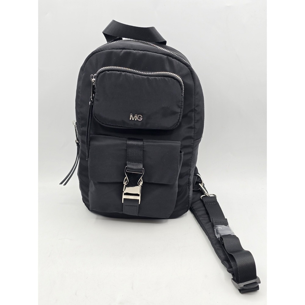 MADDEN GIRL nylon women's small sling bag pack - BLACK